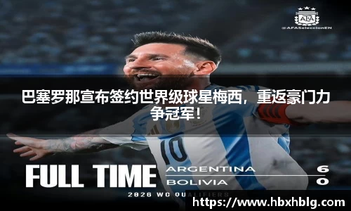 巴塞罗那宣布签约世界级球星梅西，重返豪门力争冠军！